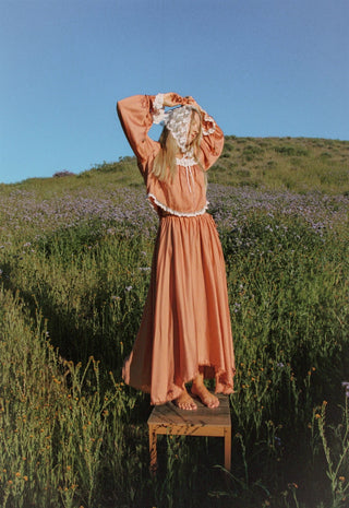 Poison Peach Maxi Skirt