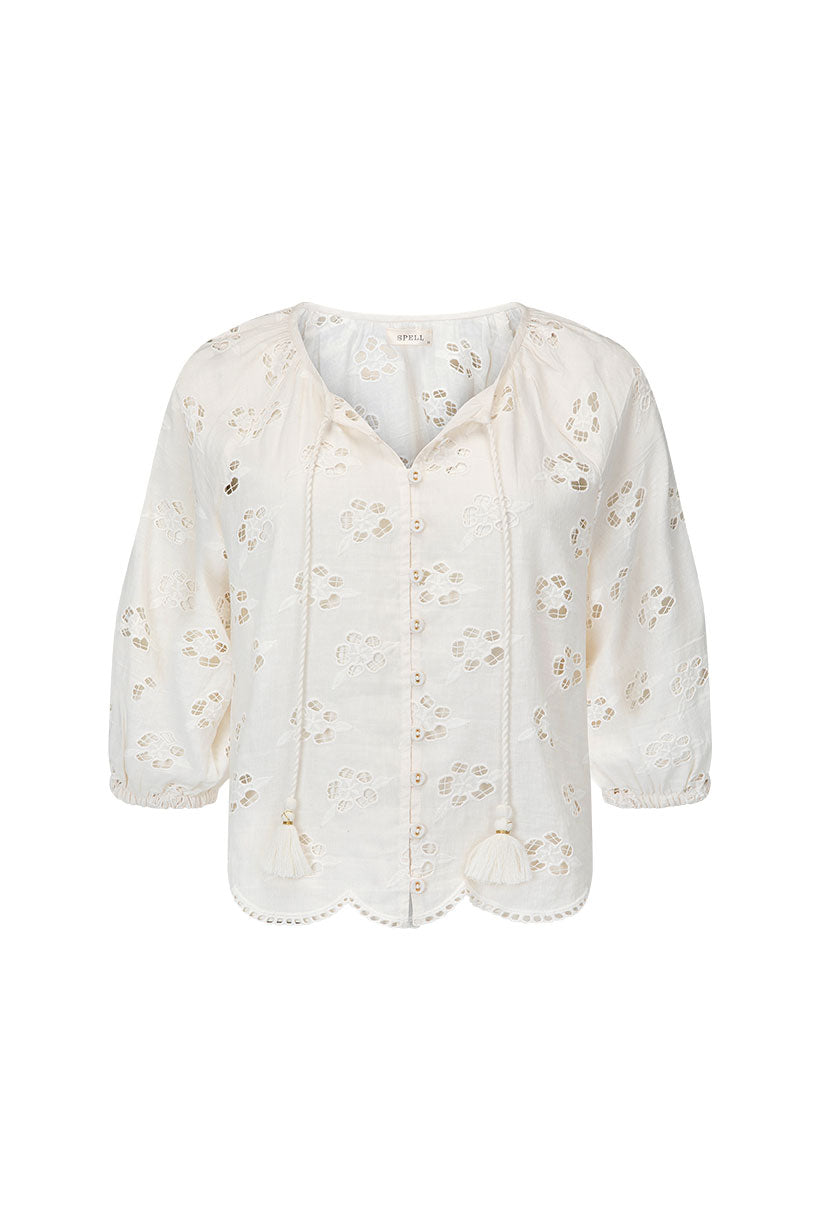 Love Note Broderie Blouse